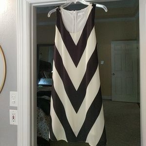 Black and Ivory chevron dress